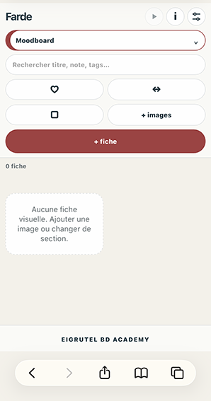 Accueil mobile vide