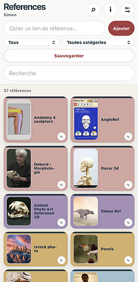 References sur mobile
